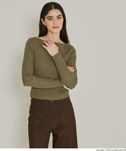 船領螺紋長袖上衣