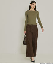 船領螺紋長袖上衣