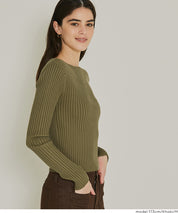 船領螺紋長袖上衣