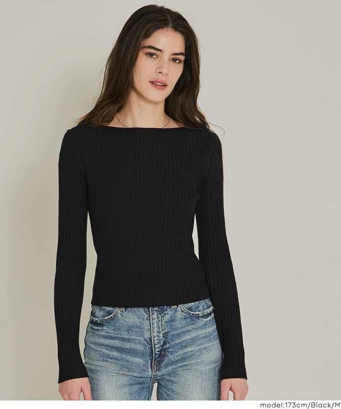 船領螺紋長袖上衣