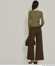 船領螺紋長袖上衣