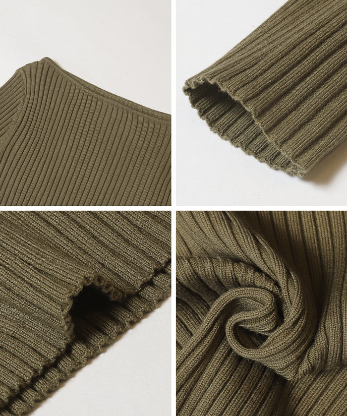 船領螺紋長袖上衣