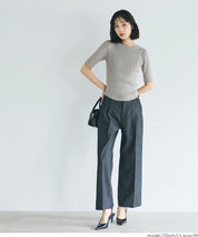 氣質五分袖船領針織上衣