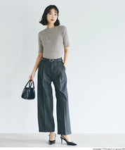 氣質五分袖船領針織上衣