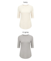 氣質五分袖船領針織上衣