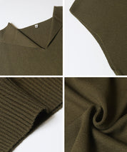 簡約小V翻領無袖針織上衣 (Sleeveless skipper knit top)