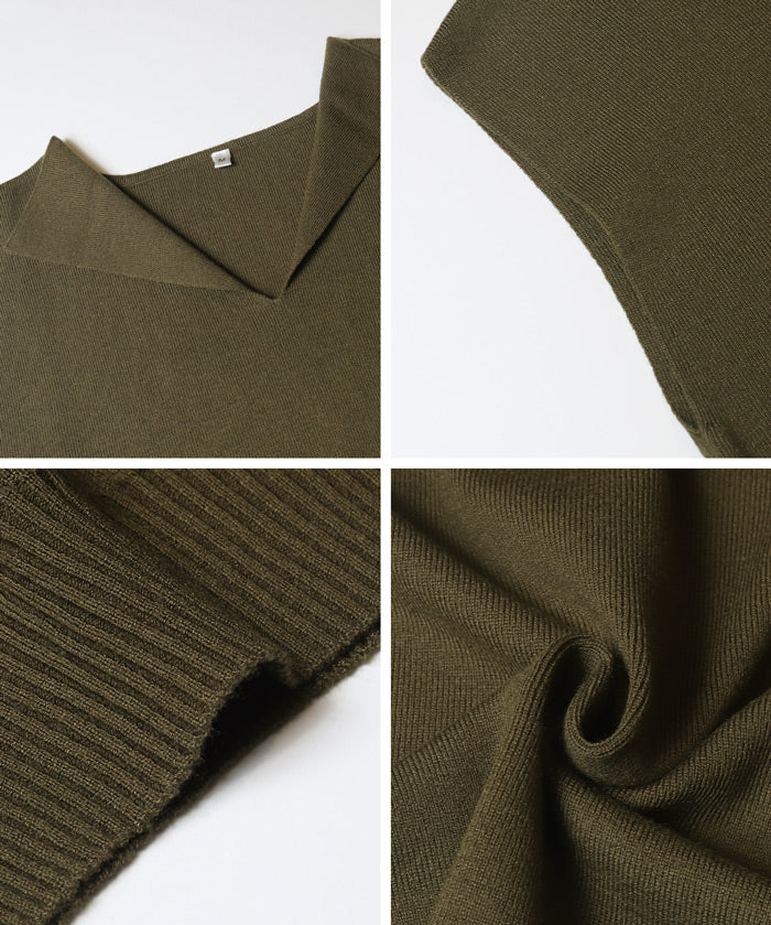 簡約小V翻領無袖針織上衣 (Sleeveless skipper knit top)